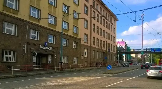 View of the building from Štefánikova Street