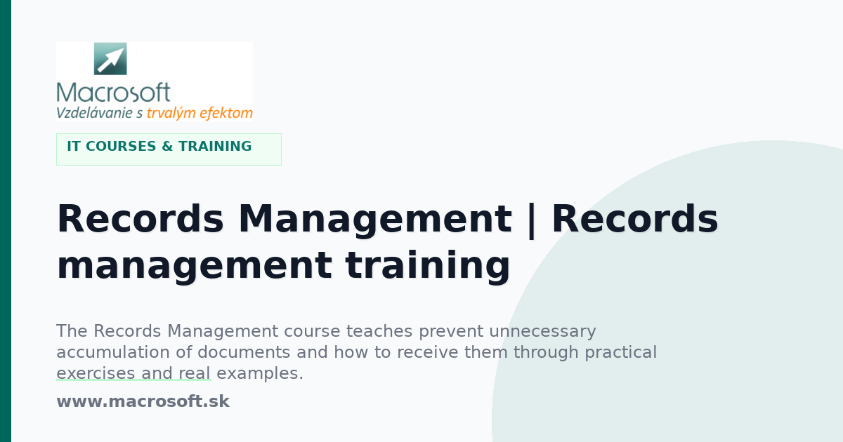 Records Management | Records management training