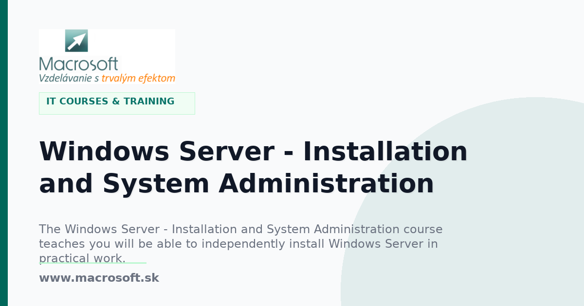 Windows Server - Installation and System Administration